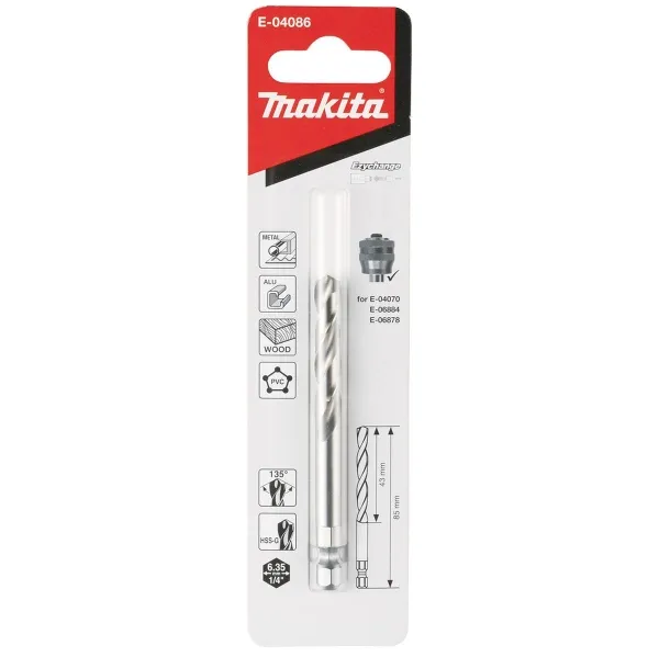 Makita® Zubehör EZYCHANGE HSSG Zentrierbohrer 7,15 x 85 mm - E-04086