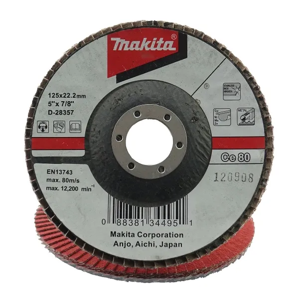 Makita® Zubehör Fächerschleifscheiben Ø 125 mm K 80 - D-28357