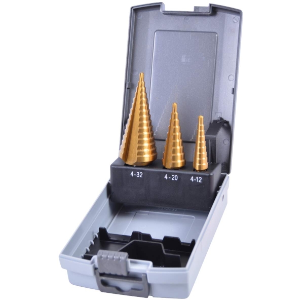Makita® Zubehör HSS Titan Stufenbohrer-Set Ø 4-12, 4-20, 4-32mm 1/4