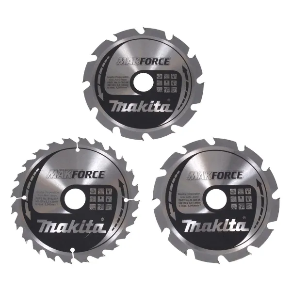 Makita® Zubehör Kreissägeblatt MAKFORCE 190 / 30 mm 1,4 mm für Holz B-33906 - 3er Set Makita® Zubehör Kreissägeblatt MAKFORCE 190 / 30 mm 1,4 mm für Holz B-33906 - 3er Set