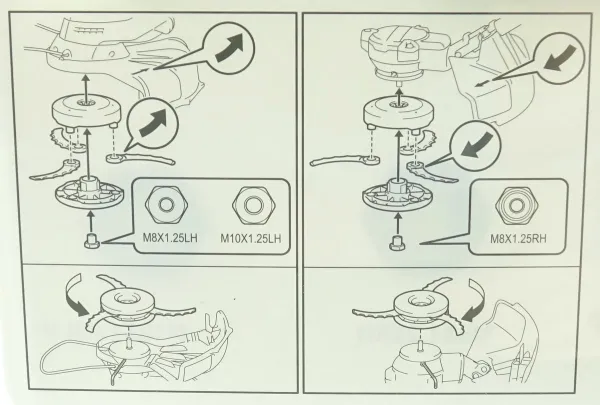 Makita® Zubehör Messerkopf Kunststoff Ø 255 mm mit 3 Messern - 198383-1