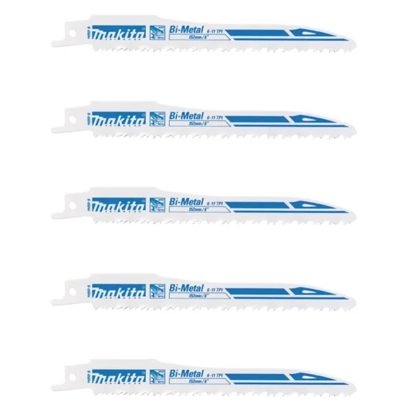 Makita® Zubehör Recipro-Sägeblatt BIM 152/6-11Z 5 Stück- B-05044 Makita® Zubehör Recipro-Sägeblatt BIM 152/6-11Z 5 Stück- B-05044