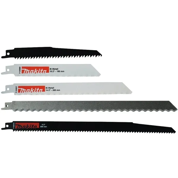 Makita® Zubehör Reciprosägeblätter für Metall Holz & Dämmstoffe P-83951 - 5er Set Makita® Zubehör Reciprosägeblätter für Metall Holz & Dämmstoffe P-83951 - 5er Set
