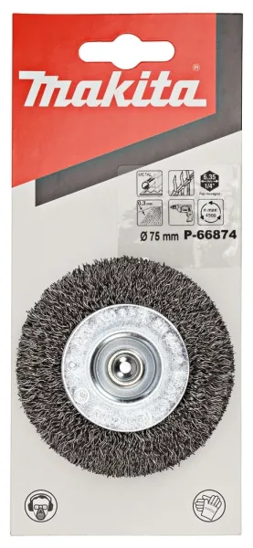 Makita® Zubehör Rundbürste 75 mm Stahl - P-66874