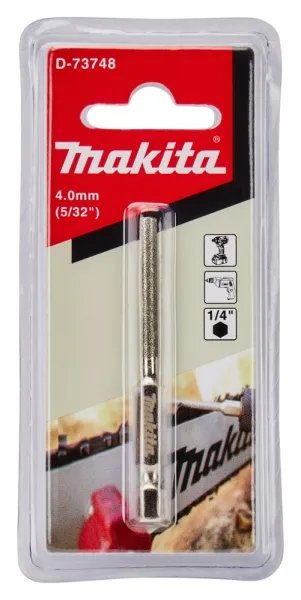 Makita® Zubehör Rundfeile 4,0 mm 1/4 Sechskant-Schaft zum Feilen von Sägeketten - D-73748