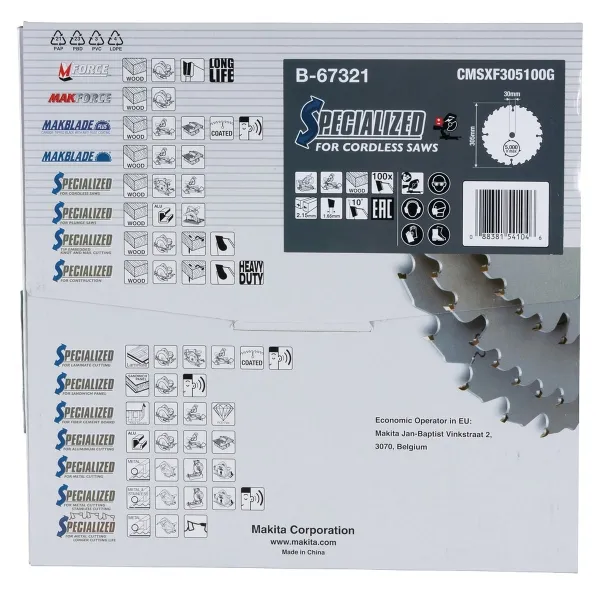 Makita® Zubehör Sägeblatt Holz Ø 305 x 2,15 x 30 mm 100Z EFFICUT - B-67321