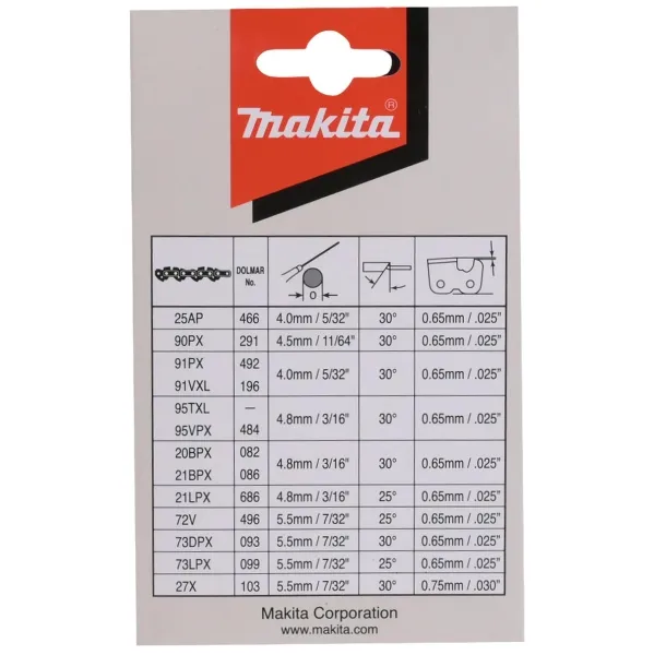 Makita® Zubehör Sägekette 91PX 56 Treibglieder 40 cm 1,3 mm 3/8 - 191H12-3