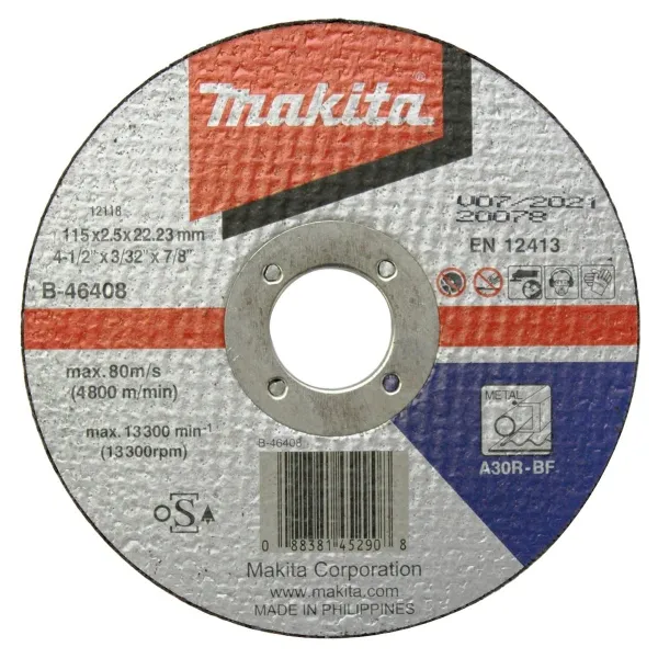 Makita® Zubehör Trennscheibe 115 x 2,5 mm Stahl - B-46408 Makita® Zubehör Trennscheibe 115 x 2,5 mm Stahl - B-46408