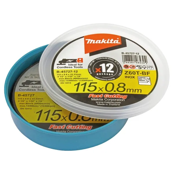 Makita® Zubehör Trennscheiben 115 x 0,8 mm B-45727-12 - 12er Pack Makita® Zubehör Trennscheiben 115 x 0,8 mm B-45727-12 - 12er Pack