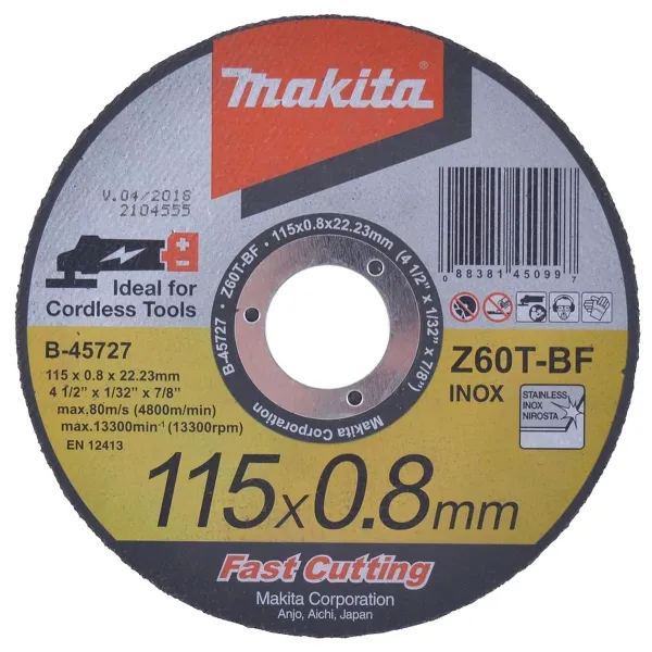 Makita® Zubehör Trennscheiben 115 x 0,8 mm B-45727-12 - 12er Pack