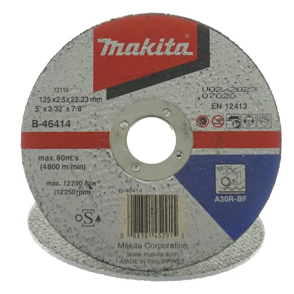 Makita® Zubehör Trennscheiben Ø 125 x 2,5 mm Stahl - B-46414 Makita® Zubehör Trennscheiben Ø 125 x 2,5 mm Stahl - B-46414