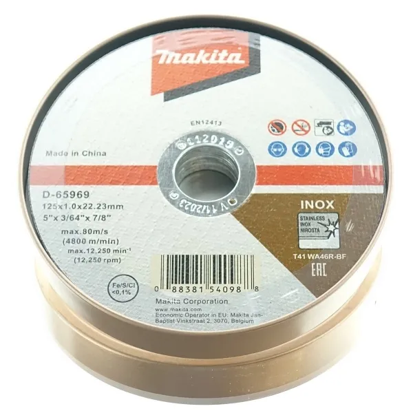 Makita® Zubehör Trennscheiben Ø 125 x1 mm Inox 12 Stück - D-65969-12