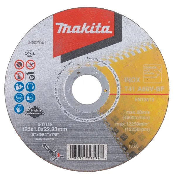 Makita® Zubehör Trennscheiben A60V-BF INOX Ø 125 mm 1 mm 12er Pack - E-17120-12