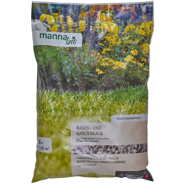 Manna Bio Rasen- und Gartenkalk für ca. 80 m² - 8 kg