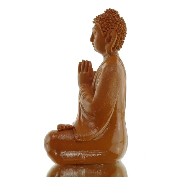 Mini Buddha Statue Gebet – für Dankbarkeit & Einkehr orange