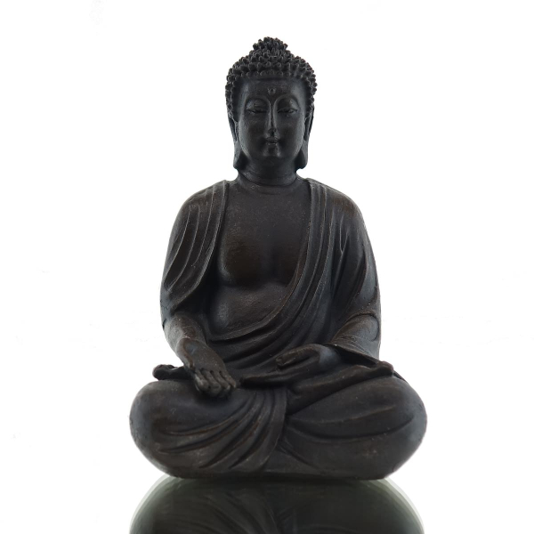 Mini Buddha Statue Lehrende Geste – Weisheit & Erkenntnis braunschwarz