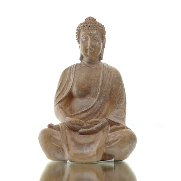 Mini Buddha Statue Meditation – innere Ruhe & Balance terracottafarben
