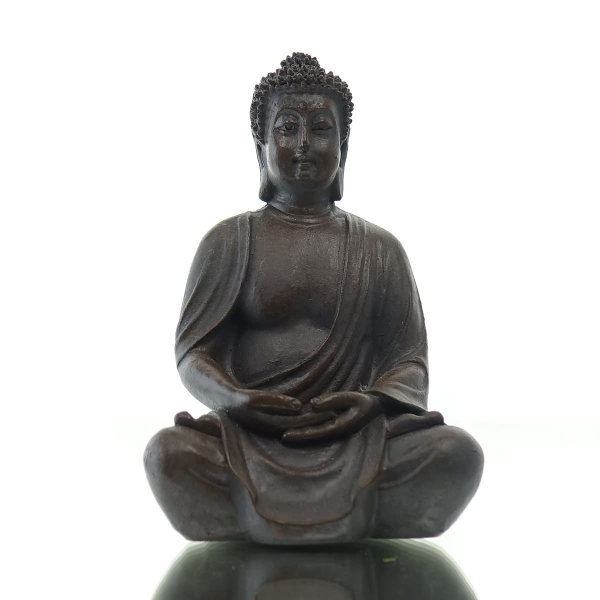 Mini Buddha Statue Meditation –  innere Ruhe & Balance braunschwarz