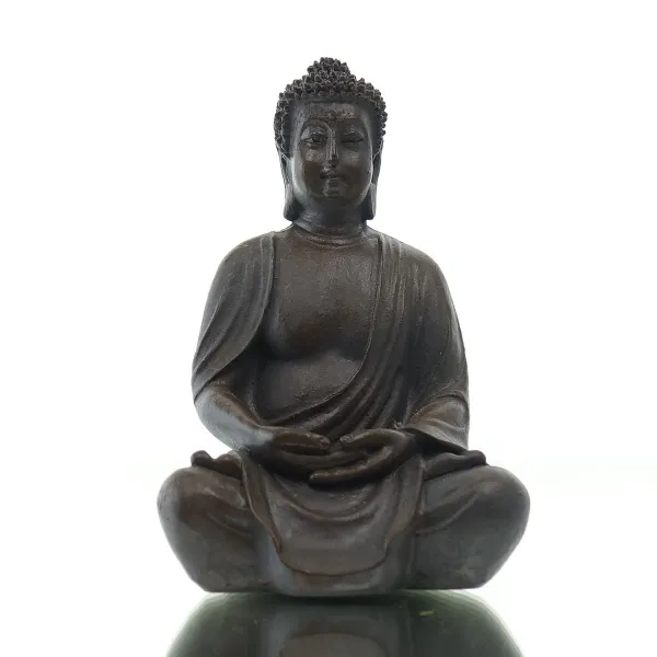 Mini Buddha Statue Meditation – innere Ruhe & Balance braunschwarz