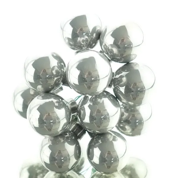 Mini-Weihnachtskugeln Hazy Blue am Draht Ø 2,5 cm aus Glas - 12er Set