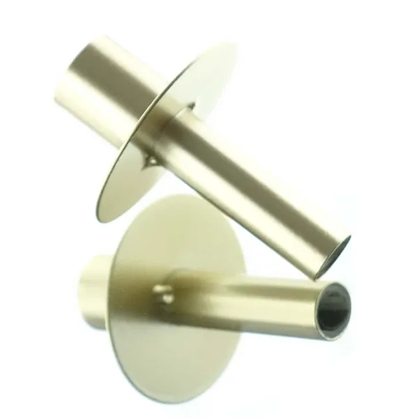 nature trends Flaschen-Stabkerzenhalter Goldfarben 6 x 8 cm aus Metall