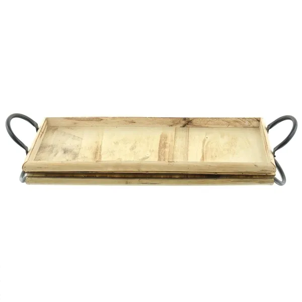 nature trends Holz Tablett m. Henkeln, 50x18x8 cm