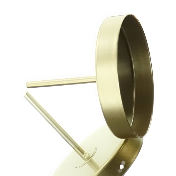 nature trends Kerzenhalter Goldfarben mit Stiel Ø 8,1 cm - Metall