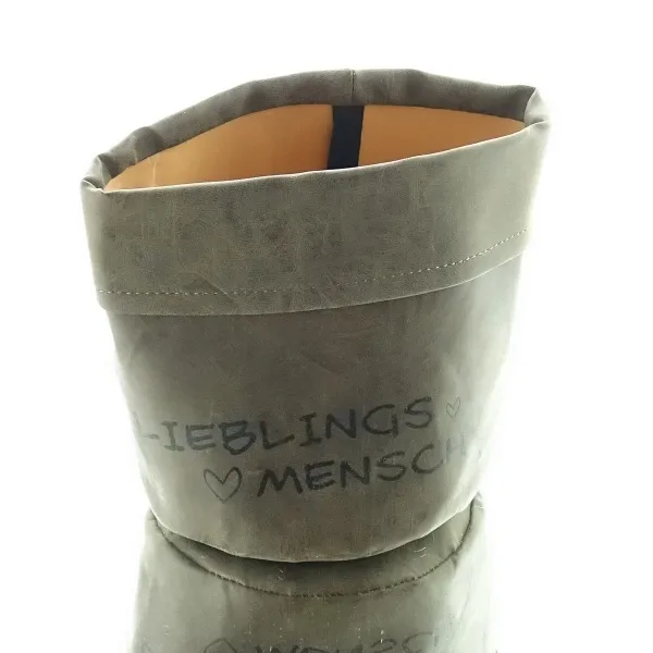 nature trends Kunstleder-Pflanztasche mit Schriftzug Lieblingsmensch 13 x 15,5 cm nature trends Kunstleder-Pflanztasche mit Schriftzug Lieblingsmensch 13 x 15,5 cm