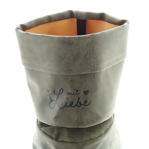 nature trends Kunstleder-Pflanztasche mit Schriftzug mit Liebe 12 x 14,5 cm