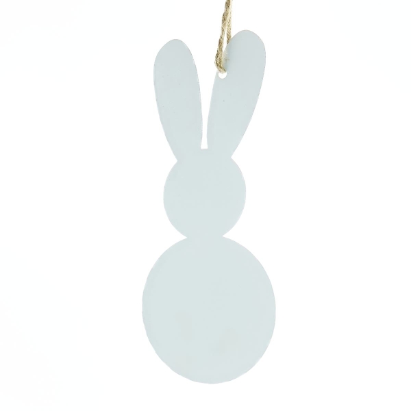 nature trends Osteranhänger Hase Weiß 20 cm - Metall