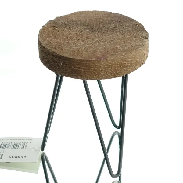 nature trends Pflanzenständer Braun rund Ø 10 x 13 cm - Holz & Metall