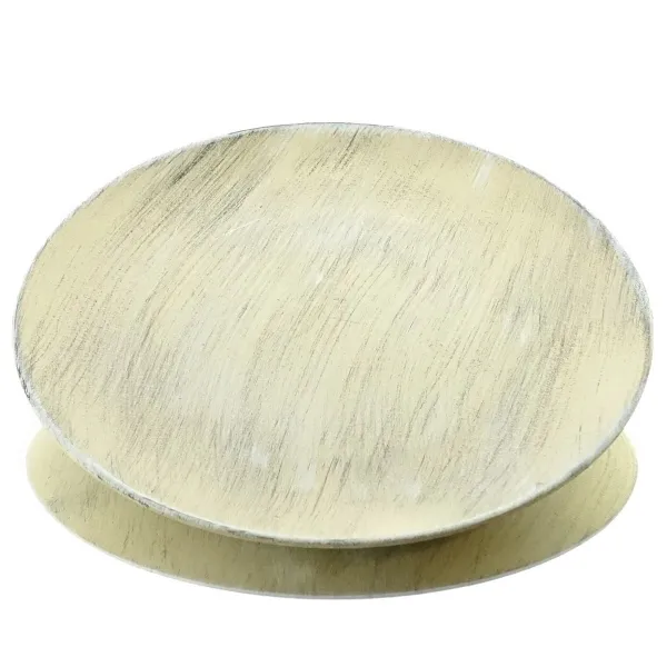 nature trends Schale Natur flach & rund & weiß gewaschen Ø 44,5 cm - Holz