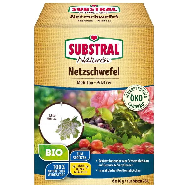 SUBSTRAL® Naturen® BIO Netzschwefel Mehltau-Pilzfrei - 6 x 10 g SUBSTRAL® Naturen® BIO Netzschwefel Mehltau-Pilzfrei - 6 x 10 g