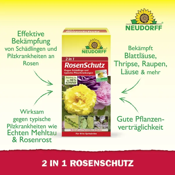 NEUDORFF® 2in1 Rosenschutz für 160 m² - 100 ml + 8 ml
