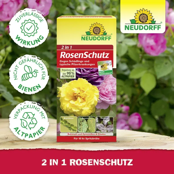 NEUDORFF® 2in1 Rosenschutz für 160 m² - 100 ml + 8 ml
