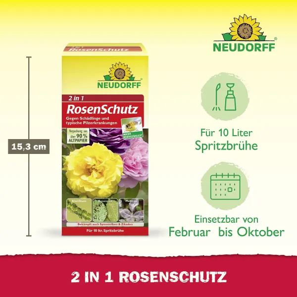 NEUDORFF® 2in1 Rosenschutz für 160 m² - 100 ml + 8 ml
