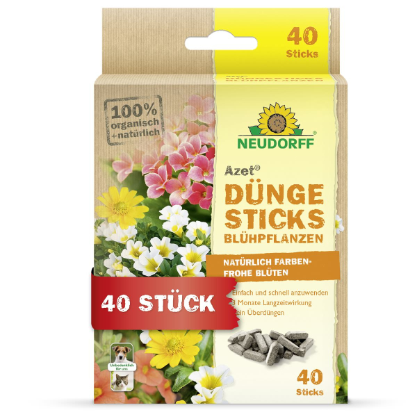 NEUDORFF® Azet® DüngeSticks für Blühpflanzen - 40 Sticks