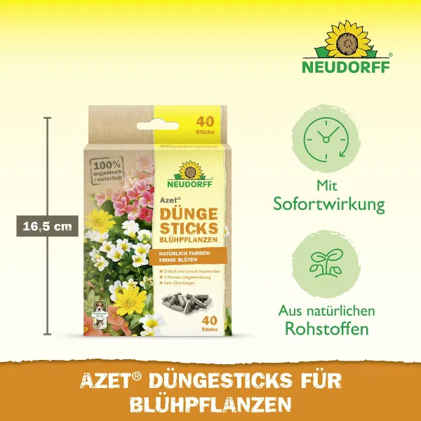 NEUDORFF® Azet® DüngeSticks für Blühpflanzen - 40 Sticks