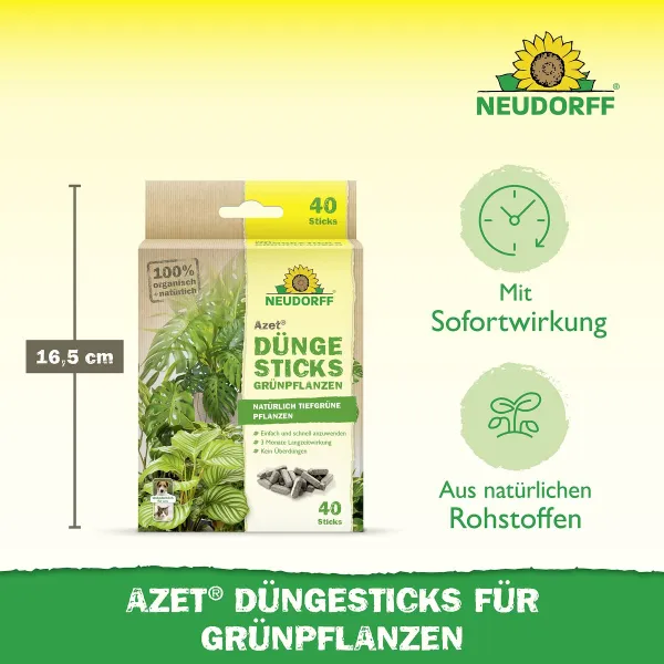 NEUDORFF® Azet® DüngeSticks für Grünpflanzen - 40 Sticks