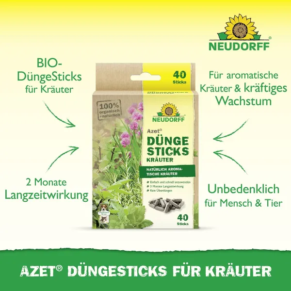 NEUDORFF® Azet® DüngeSticks für Kräuter - 40 Sticks