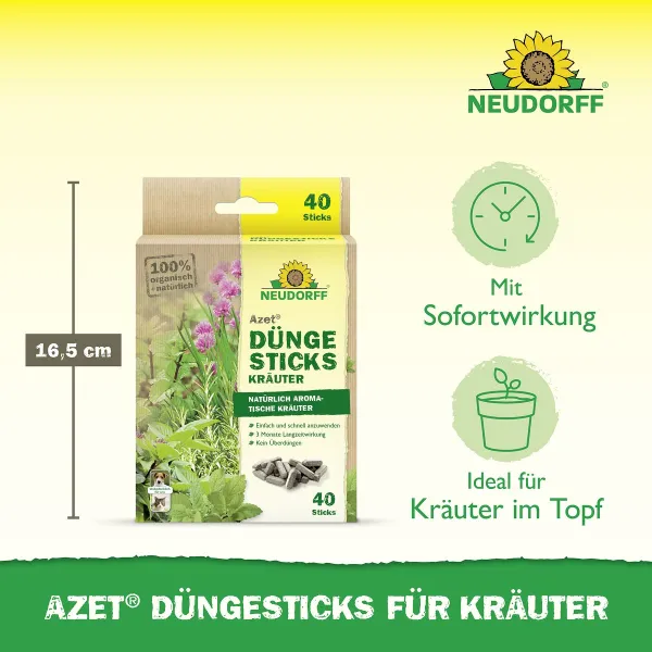 NEUDORFF® Azet® DüngeSticks für Kräuter - 40 Sticks