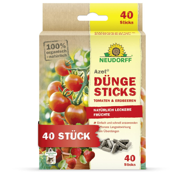 NEUDORFF® Azet® DüngeSticks für Tomaten & Erdbeeren - 40 Sticks