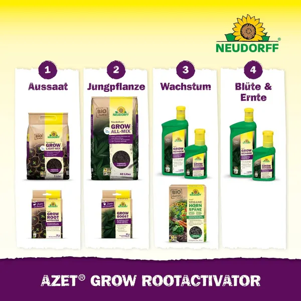 NEUDORFF® Azet® Grow RootActivator für bis zu 10 Liter Erde - 40 g