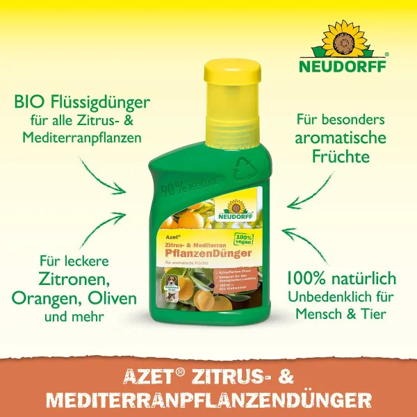 NEUDORFF® Azet® Zitrus- & Mediterran PflanzenDünger - 1 Liter