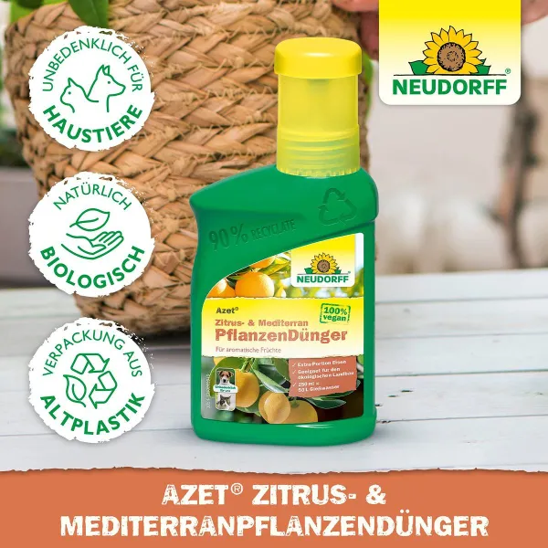 NEUDORFF® Azet® Zitrus- & Mediterran PflanzenDünger - 1 Liter