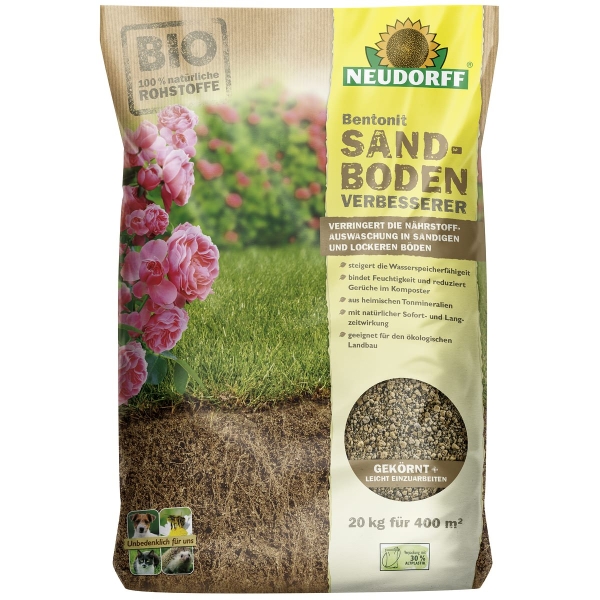 NEUDORFF® BIO Bentonit SandbodenVerbesserer gekörnt für 400 m² - 20 kg
