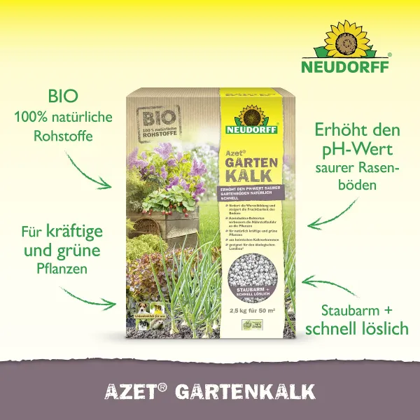 NEUDORFF® BIO Azet® Garten Kalk für ca. 50 m² - 2,5 kg