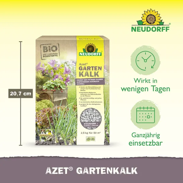 NEUDORFF® BIO Azet® Garten Kalk für ca. 50 m² - 2,5 kg