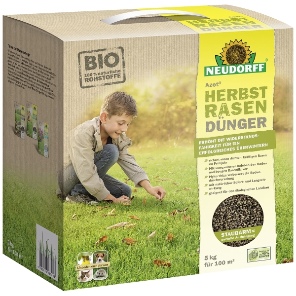 NEUDORFF® BIO Azet® HerbstRasenDünger für 100 m² - 5 kg