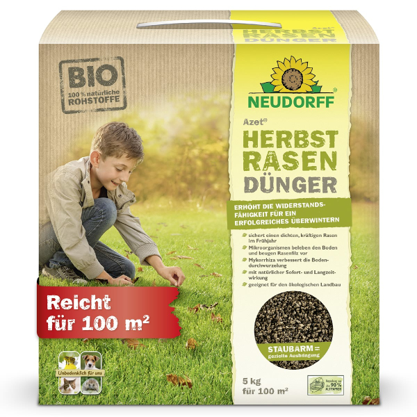 NEUDORFF® BIO Azet® HerbstRasenDünger für 100 m² - 5 kg